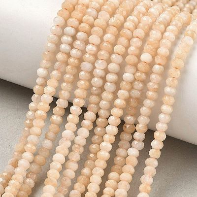 Dyed Natural Malaysia Jade Rondelle Beads Strands G-E316-2x4mm-36-1