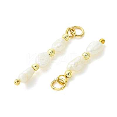3Pcs 3 Styles Natural Baroque Keshi Pearl Pendants PALLOY-JF05533-1