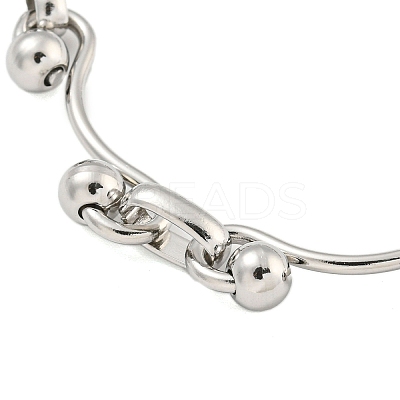 Non-Tarnish 304 Stainless Steel Ball Link Necklaces for Women NJEW-S426-08P-1