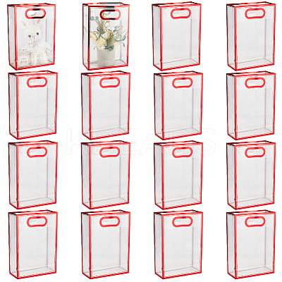 Rectangle Plastic Transparent Gift Bags ABAG-WH0048-21B-1