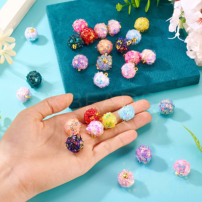 32Pcs 16 Colors Cloth Pendants FIND-TA0008-47-1