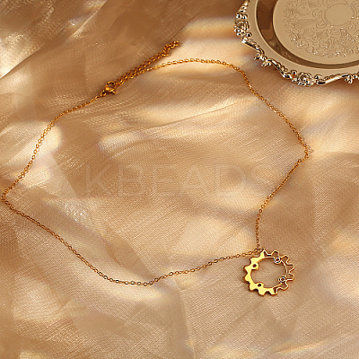 304 Stainless Steel Pendant Necklaces KE9044-2-1