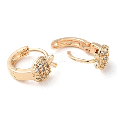 Rack Plating Brass Micro Pave Clear Cubic Zirconia Hoop Earrings for Women LS-EJEW-P238-04KCG-1