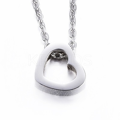 Tarnish Resistant 304 Stainless Steel Pendant Necklaces LS-NJEW-G287-15P-1