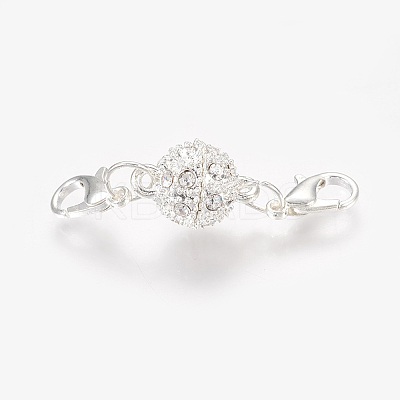 Alloy Rhinestone Magnetic Clasps BT-TAC0001-01S-1