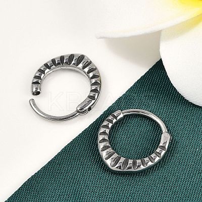 316 Surgical Stainless Steel Hoop Earrings EJEW-G416-29AS-1