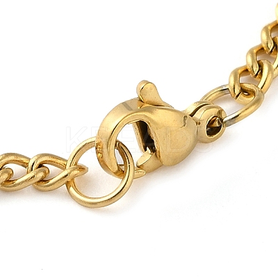 304 Stainless Steel Curb Chain Pendant Necklaces LS-NJEW-H034-01G-1