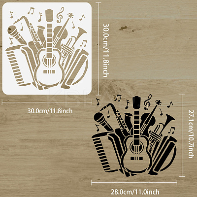 PET Hollow Out Drawing Painting Stencils DIY-WH0391-0314-1