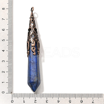 Dyed Natural Lapis Lazuli Pointed Big Pendants G-P560-02R-17-1