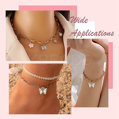 32Pcs 8 Colors Alloy Rhinestone Pendants FIND-CJ0005-13-1