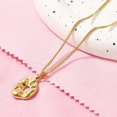 Summer Beach 304 Stainless Steel Pendant Rope Chain Necklaces for Women STAS-Z108-01G-05-1