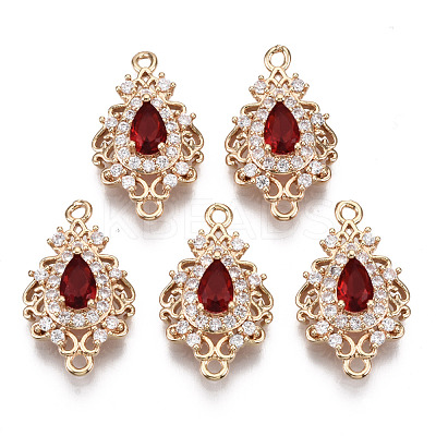 Brass Micro Pave Cubic Zirconia Links Connectors KK-R111-011-A01-1