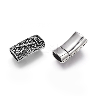 304 Stainless Steel Magnetic Clasps with Glue-in Ends STAS-E136-31-1