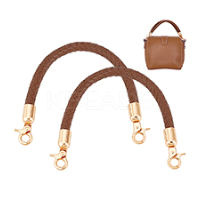 PU Imitation Leather Braided Bag Handles DIY-WH0366-41C-1
