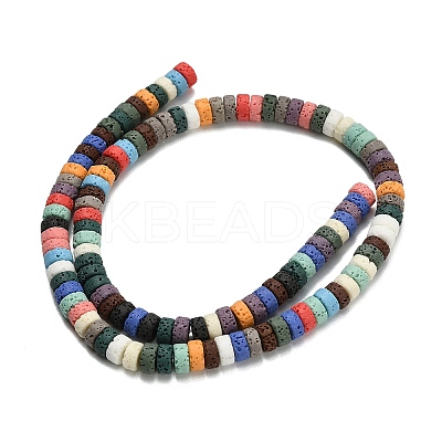 Synthetic Lava Rock Beads Strands G-A317-A01-01-1