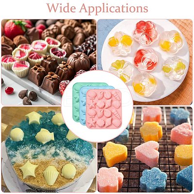 3Pcs 3 Colors Marine Theme Silicone Molds ST-CJ0043-012-1