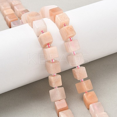 Natural Pink Aventurine Beads Strands G-D338-A04-01-1