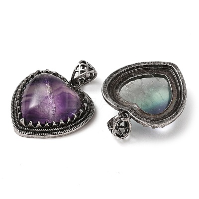Natural Fluorite Pendants G-A095-01AS-03-1