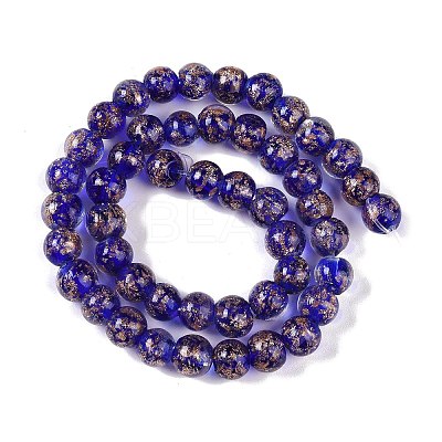 Handmade Gold Sand Lampwork Beads LAMP-Z009-01P-1