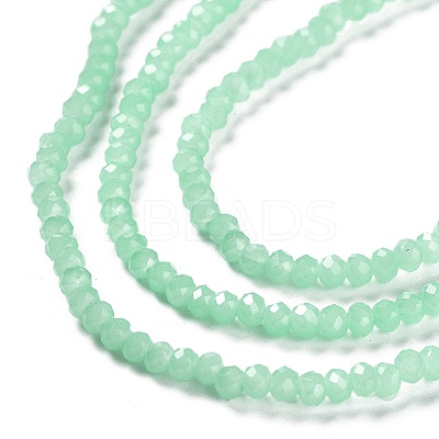 Baking Paint Imitation Jade Glass Bead Strands X-DGLA-A034-J4MM-A22-1