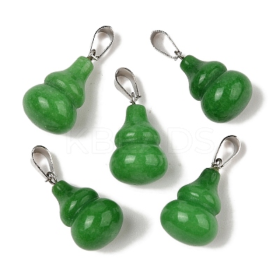 Dyed Natural White Jade Pendants G-B127-03P-18-1