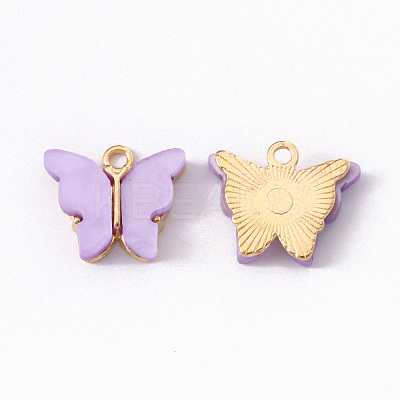 Alloy Acrylic Pendants ENAM-R136-01B-1