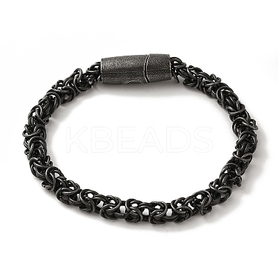 316 Surgical Stainless Steel Byzantine Chain Bracelets BJEW-Q349-14B-1