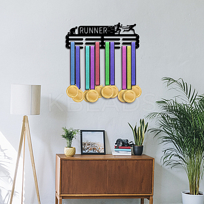 Fashion Iron Medal Hanger Holder Display Wall Rack ODIS-WH0021-401-1