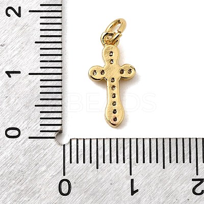 Brass Micro Pave Cubic Zirconia Pendants KK-I360-006G-03-1