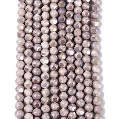 Ombre Effect Dyed Electroplate Opaque Glass Beads Strands EGLA-Q130-01A-03-1