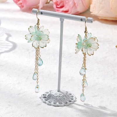 Flower Dangle Earrings EJEW-TA00636-02-1