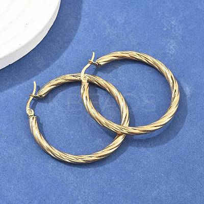 304 Stainless Steel Hoop Earrings EJEW-H322-17G-1