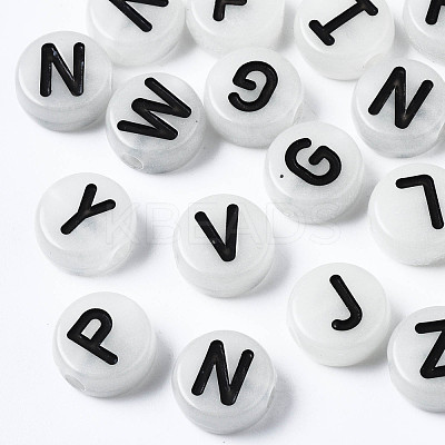Luminous White Smoke Acrylic Beads MACR-S273-68-1