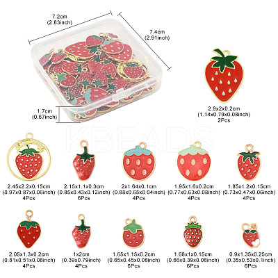 50Pcs 11 Styles Alloy Enamel Pendants ENAM-FS0003-20-1
