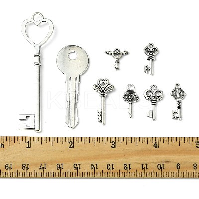40Pcs 8 Styles Tibetan Style Alloy Pendants TIBEP-FS0001-44-1