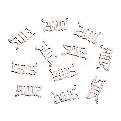 Stainless Steel Birth Year Charms STAS-CJ0001-107-1