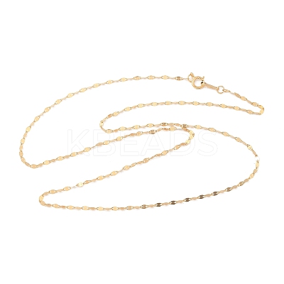 Brass Dapped Chain Necklaces for Women Men NJEW-Z068-11G-1