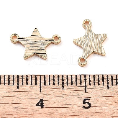 Brass Star Connector Charms KK-U028-09G-1
