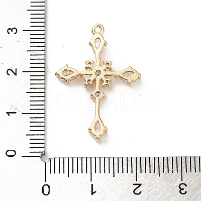 Brass Micro Pave Cubic Zirconia Pendants KK-P301-03D-G-1