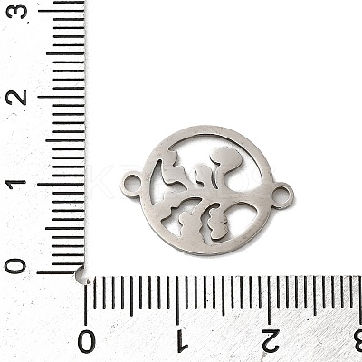 Tarnish Resistant 304 Stainless Steel Connector Charms STAS-D013-02A-P-1