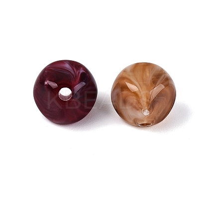 Two Tone Opaque Acrylic Beads OACR-Q205-03-1