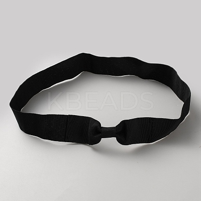 Women's Faux Suede Bowknot Stretchable Hat Band AJEW-WH0696-082Q-1