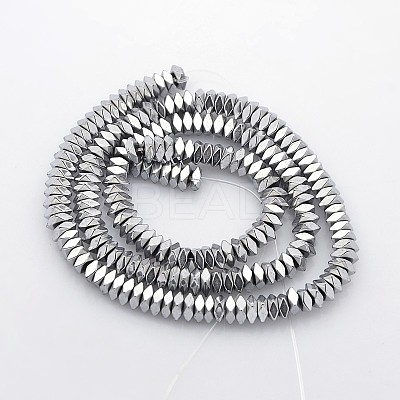 Electroplate Non-magnetic Synthetic Hematite Beads Strands G-J224B-08-1