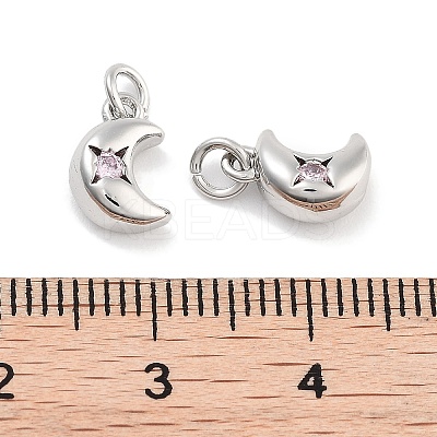 Brass Micro Pave Cubic Zirconia Pendants KK-P271-01P-A-1