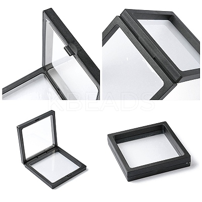 Square Transparent PE Thin Film Suspension Jewelry Display Box CON-YW0001-37-1