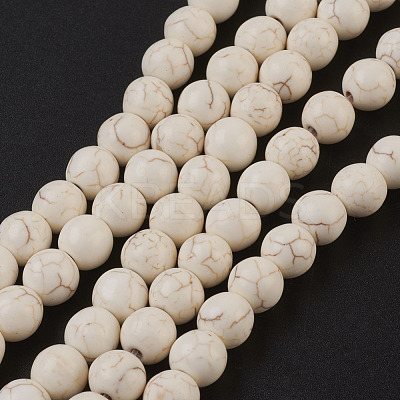 Synthetic Magnesite Beads Strands X-TURQ-S192-8mm-1-1