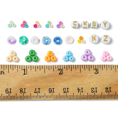 DIY Donut Glass & Acrylic Beads Bracelets Making Kits DIY-FS0007-68-1