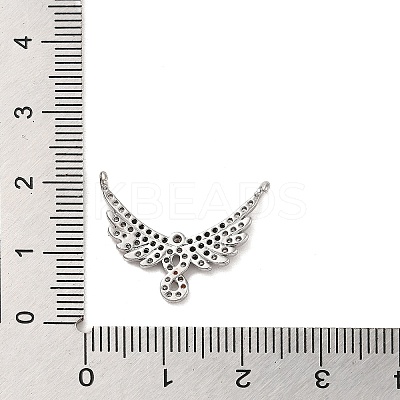 Brass Micro Pave Clear Cubic Zirconia Pendants KK-M275-17P-1