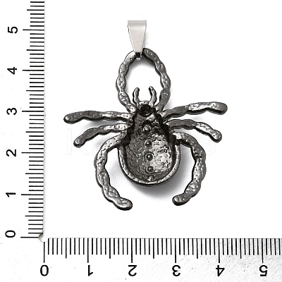 Halloween Alloy Enamel with Rhinestone Pendants FIND-Z098-02B-1