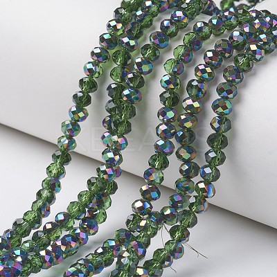 Electroplate Transparent Glass Beads Strands EGLA-A034-T4mm-Q04-1